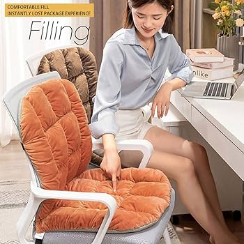 Desk Chair Cushion Soft Seat Cushion with Removable Cover, Office Chair Cushion Seat Cushion with Back Support Rocking Chair Cushion.It is made of a soft material.