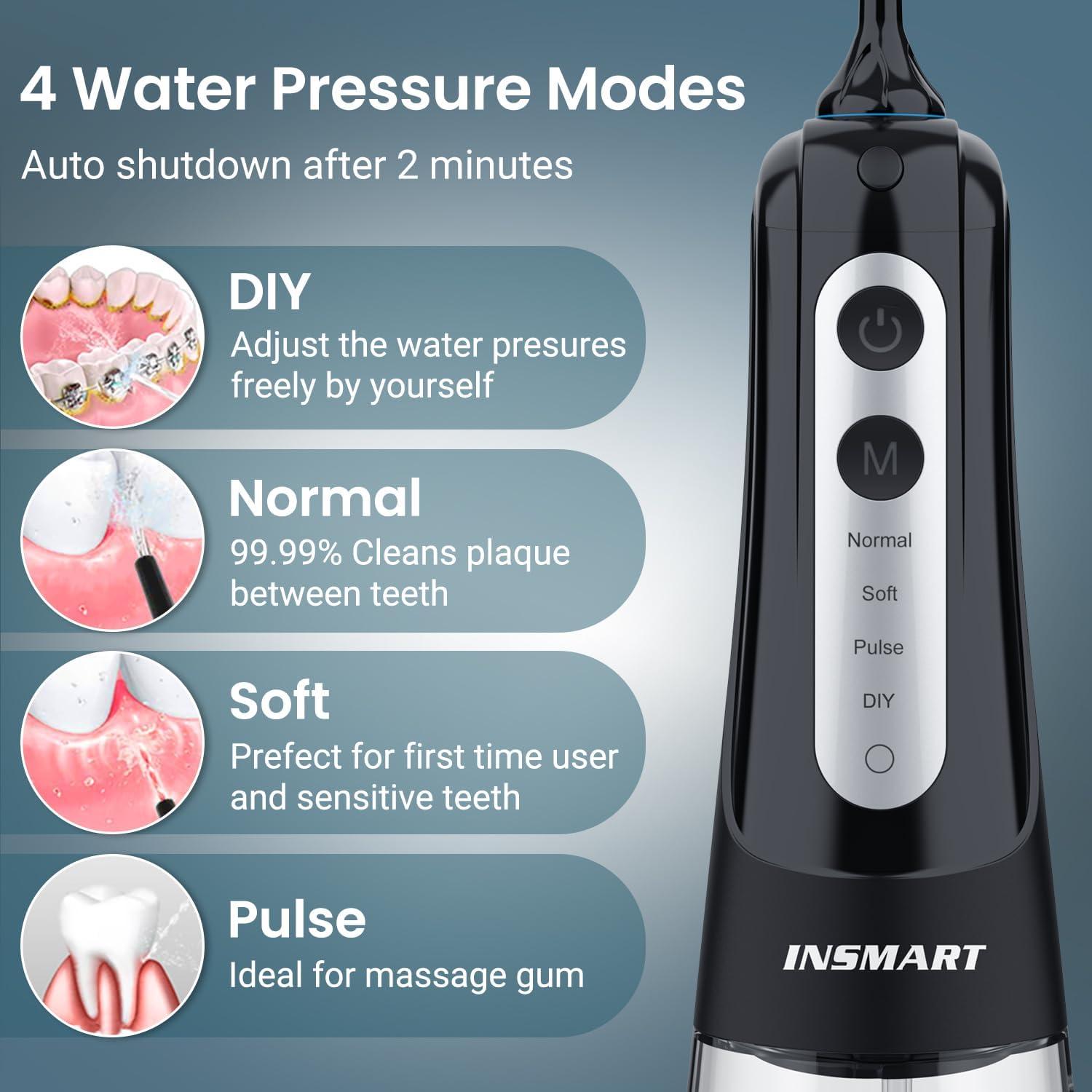 Vv product recommends Oral irrigators / Water jet devices for teeth. Dental professionals often recommend Insmart the  brand.