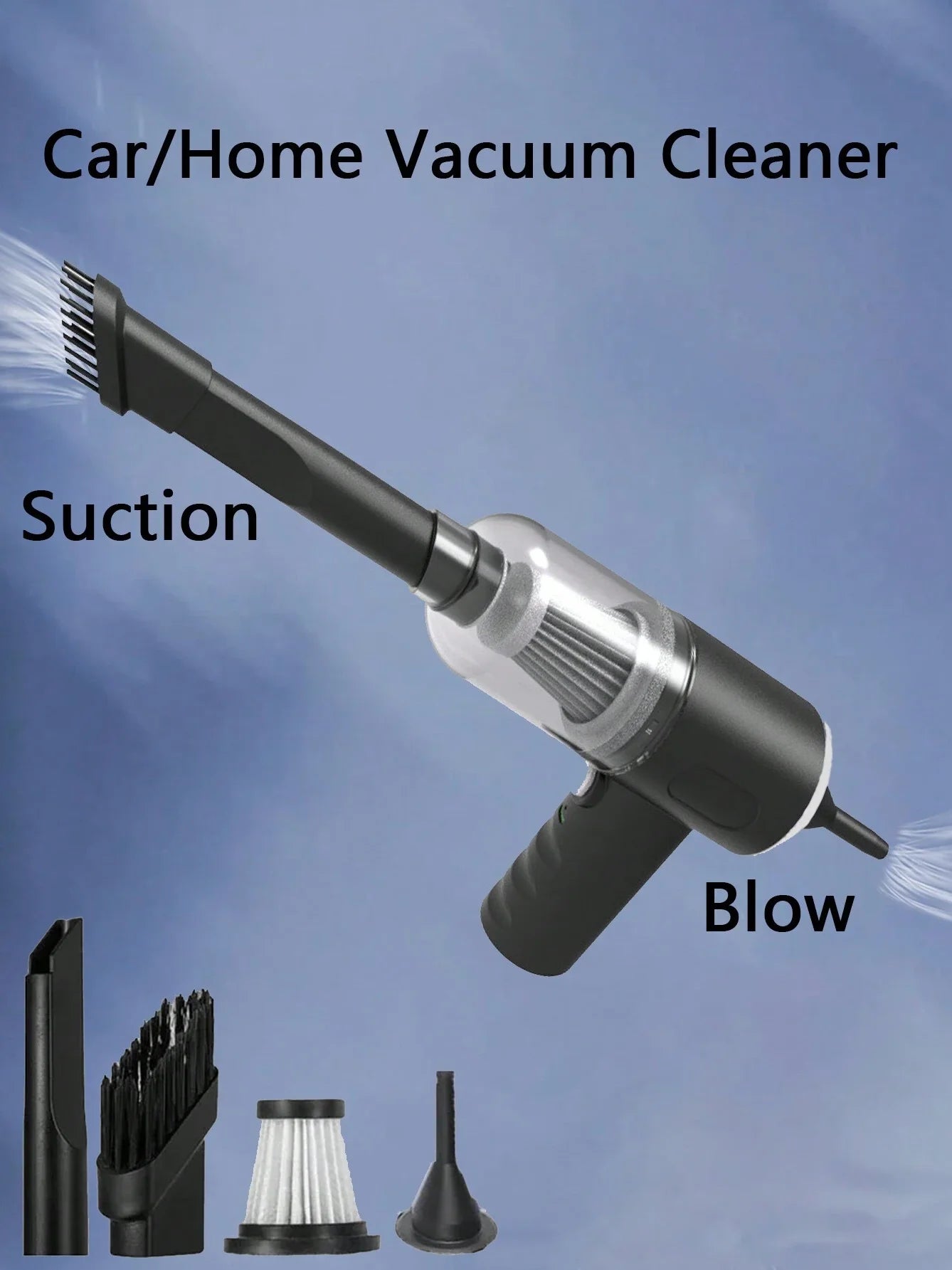 Unleash Cordless Power: The Ultimate 5500Pa, Wet & Dry Portable Vacuum for a Spotless Car & Home.Small Size, Big Clean: The Ultra-Portable Vacuum that Fits Anywhere You Need It